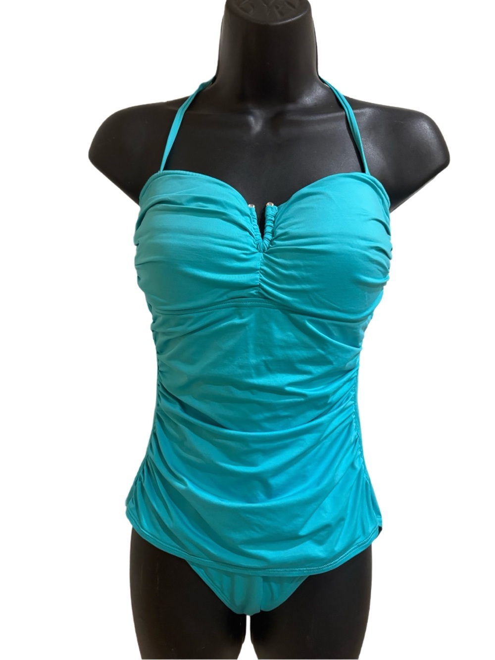 Strapless Ruched Turquoise One-Piece Swimsuit⭐️NWOT⭐️